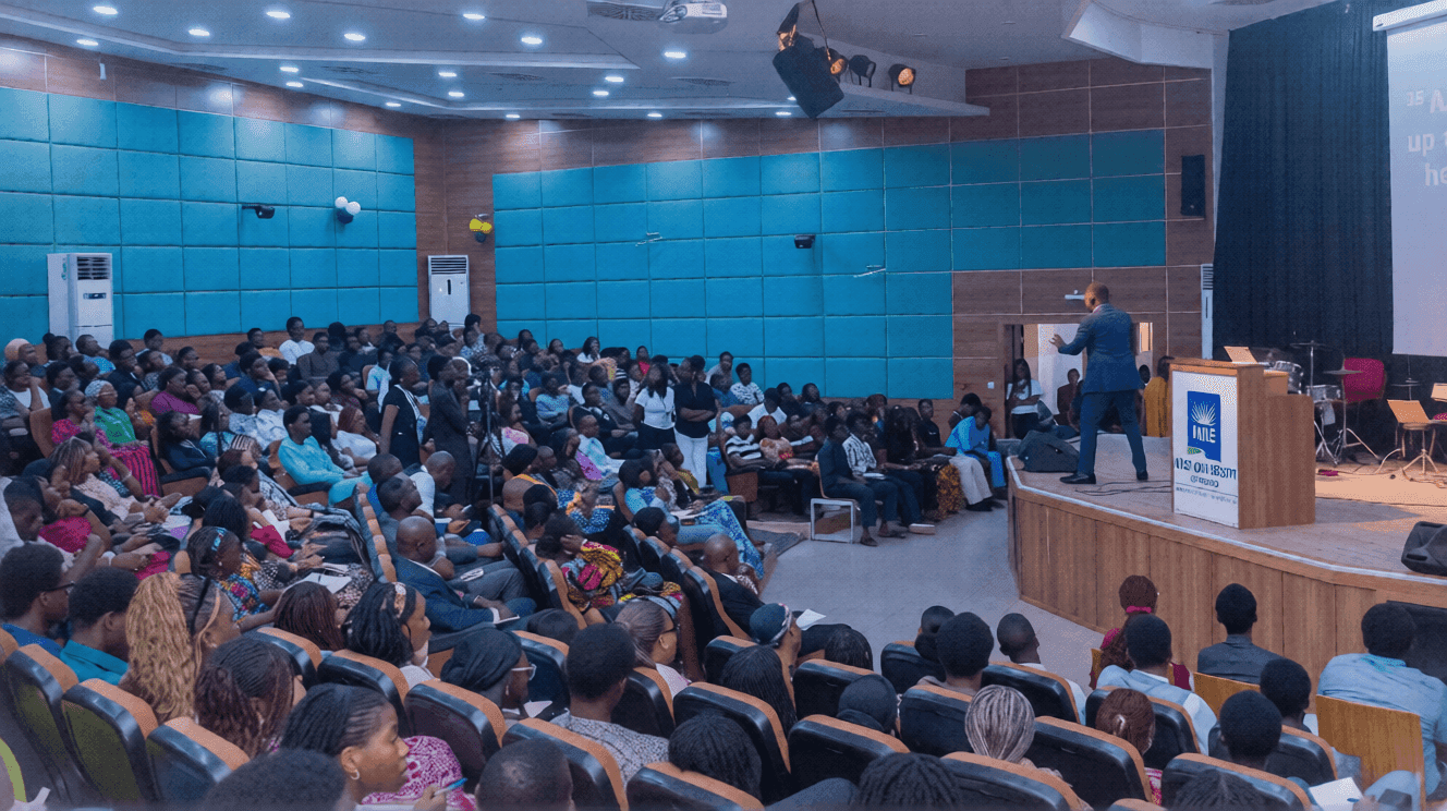 The Nile Christian Fellowship congregation gathered in the Conference Hall